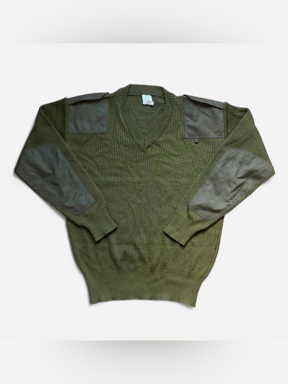 Vintage Italian Army olive green commando sweater size XL
